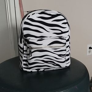White/Black small forever 21 handbag/backpack